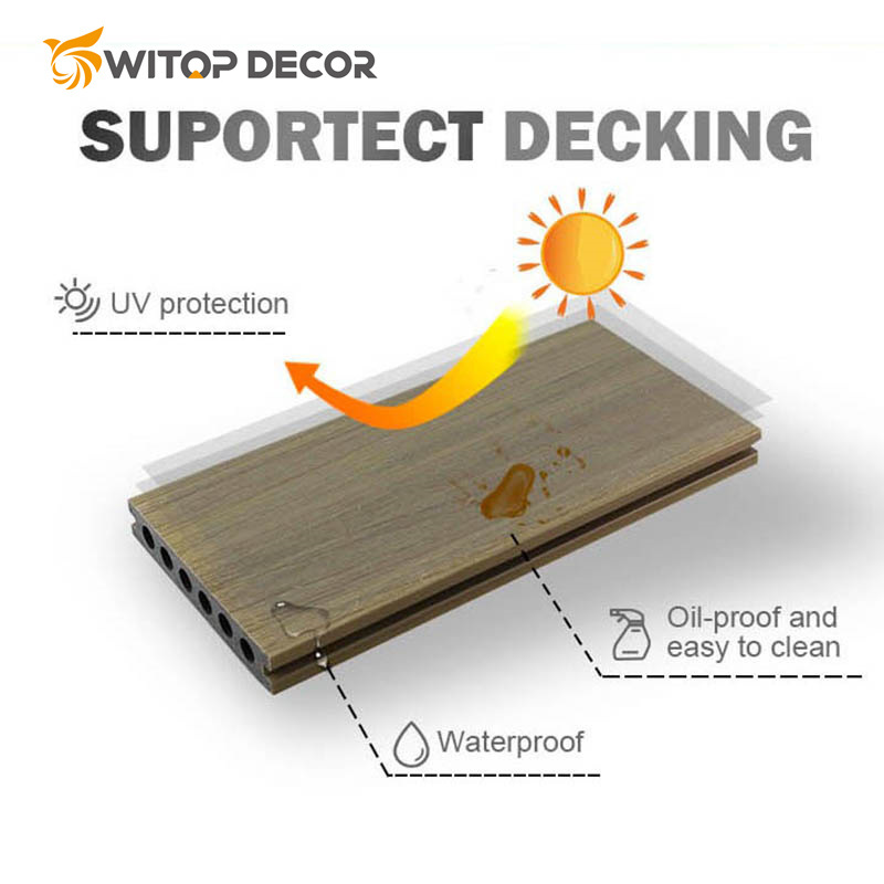 White Color Roof Decking/ Co-Extrusion Composite Decking