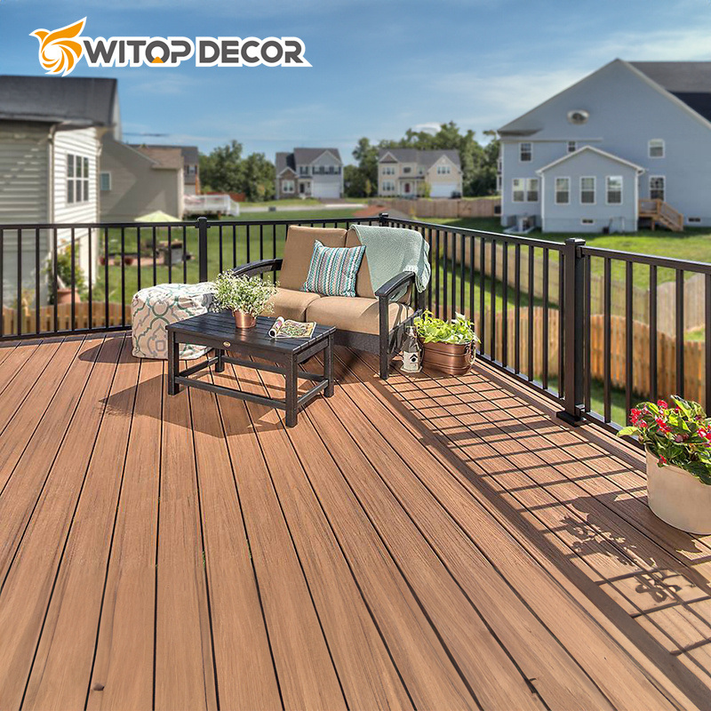 Co-Extrusion WPC Decking Flooring for Exterior Swimming Pool WPC Hollow Decking