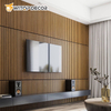 3D Indoor Decor Grille Fluted Solid Wood Wall Panels for TV Background Decor