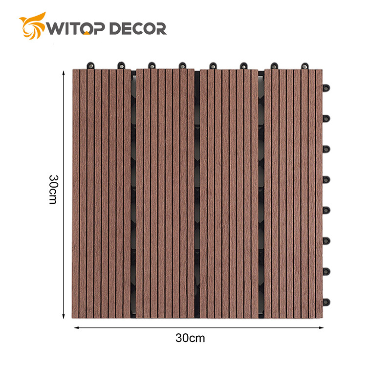 Durable Capped Co-Extrusion Double Color WPC Decking for Outdoor Flooring