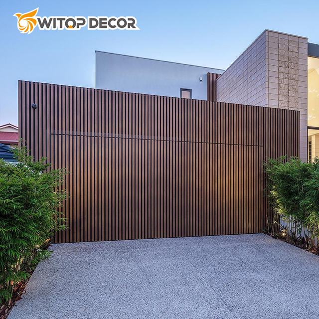 Exterior 219*26mm Waterproof Fluted 3D Wall Panels Outdoor Composite WPC Wall Cladding