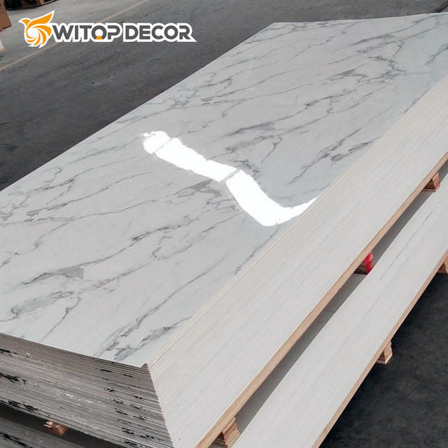 PVC Marble Sheet Waterproof White and Black Marble Color PVC Wall Panel Marble Sheet