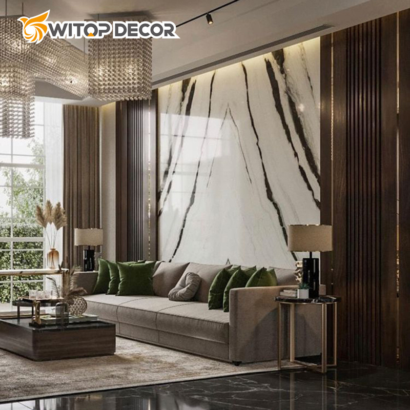 3D Decorative UV Marble Sheet PVC Wall Panel Gloss UV Boards for Kitchen Units