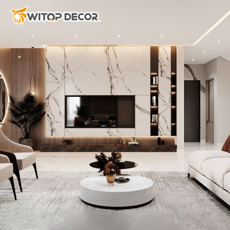 Contemporary UV-Marble-Sheet PVC Marble Wall Panel for Interior Decoration