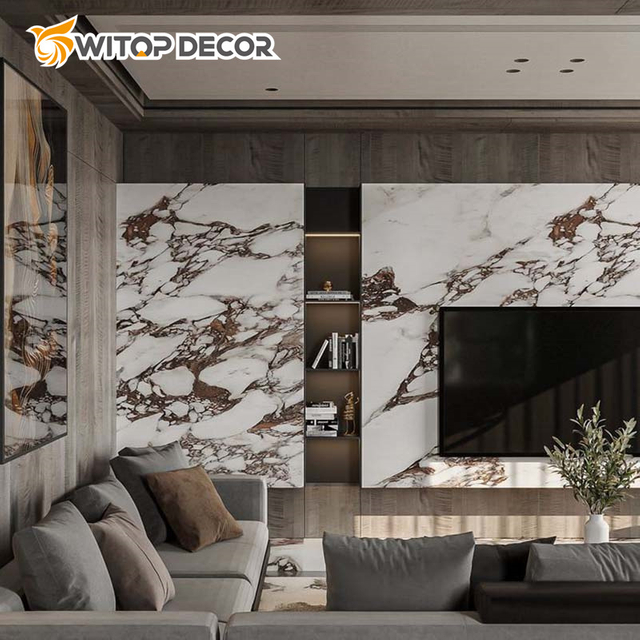 Waterproof Interior Decorative UV PVC Sheet Marble Alternative PVC Sheet