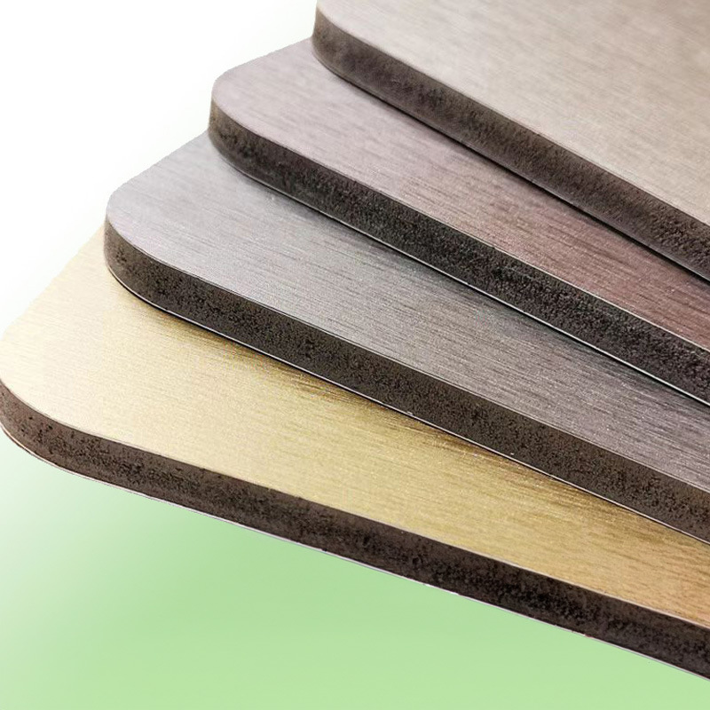 Gold Metal Texture Co-Extrusion Bamboo Charcoal Fiber Panel Carbon Sheet Wood Veneer