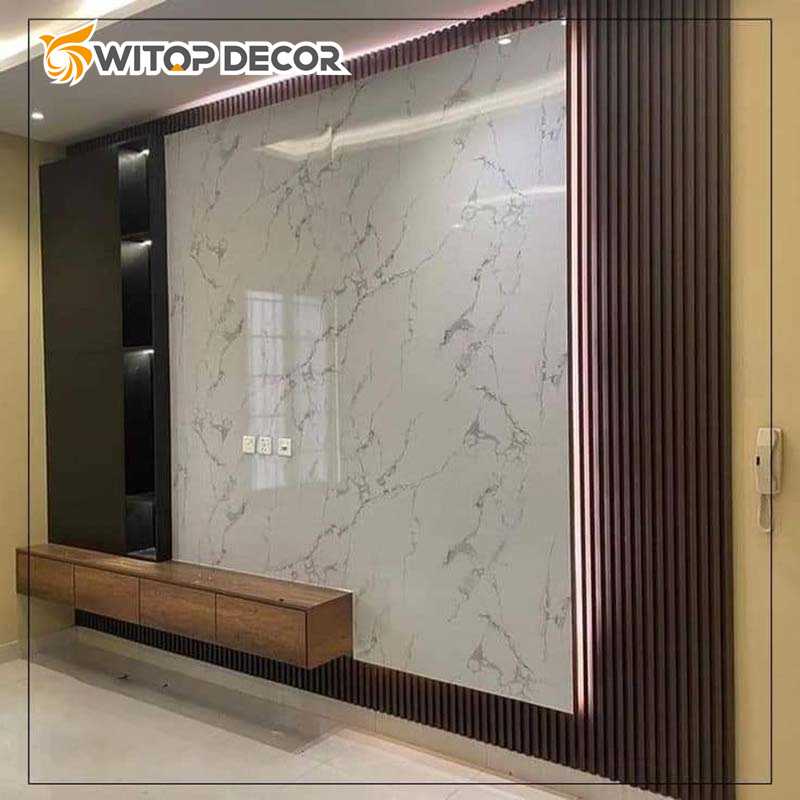 Wholesale Home Interior Decorative 3D Printed Wood Grain PVC UV Wall Panel UV Marble Sheet