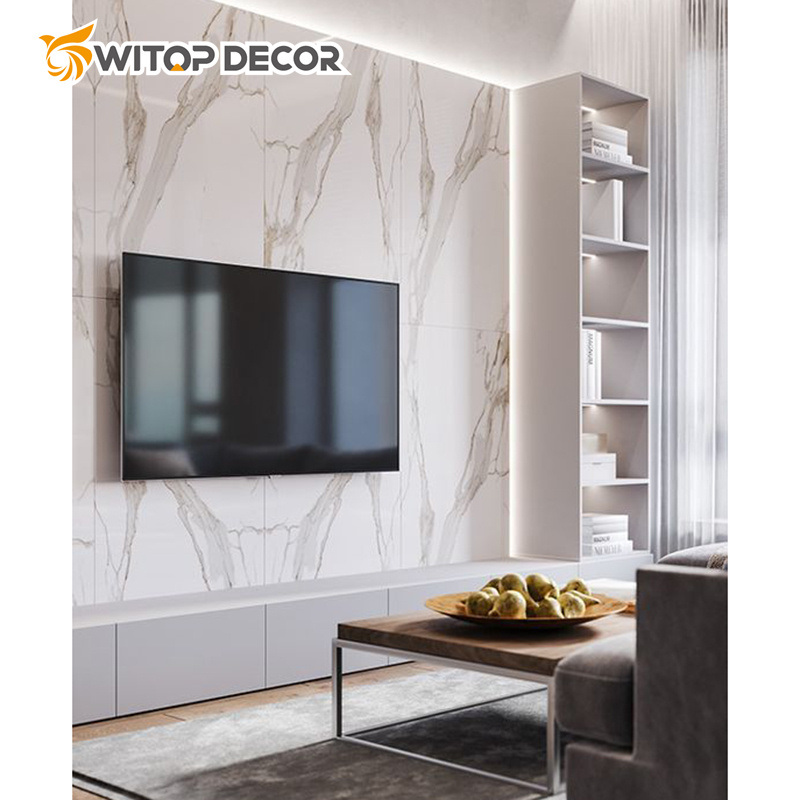 1220X2440 1220X2800 Modern Style Waterproof UV Marble Sheet Design Wall Decor PVC Sheet