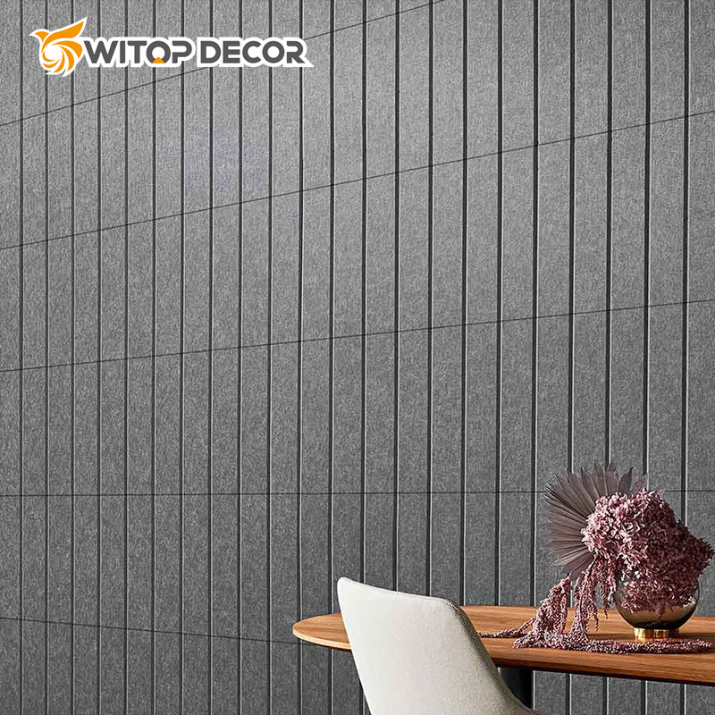 Soundproof Acoustic Wooden Slatted Wall Panels for Interior Decoration