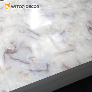 1220*2440*3mm Interior PVC Marble Sheet Panel Anti-Corrosive PVC Film Laminated