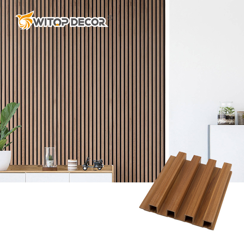 Compression Fire Resistance Fiber Integrated Wallboard Ecowood Paneling Interior Decor WPC Wall Panel on Blank Wall