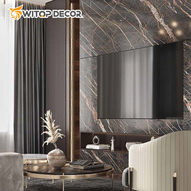 Marble Alternative Spc Board Fireproof High Glossy UV PVC Marble Sheet PVC Wall Panel