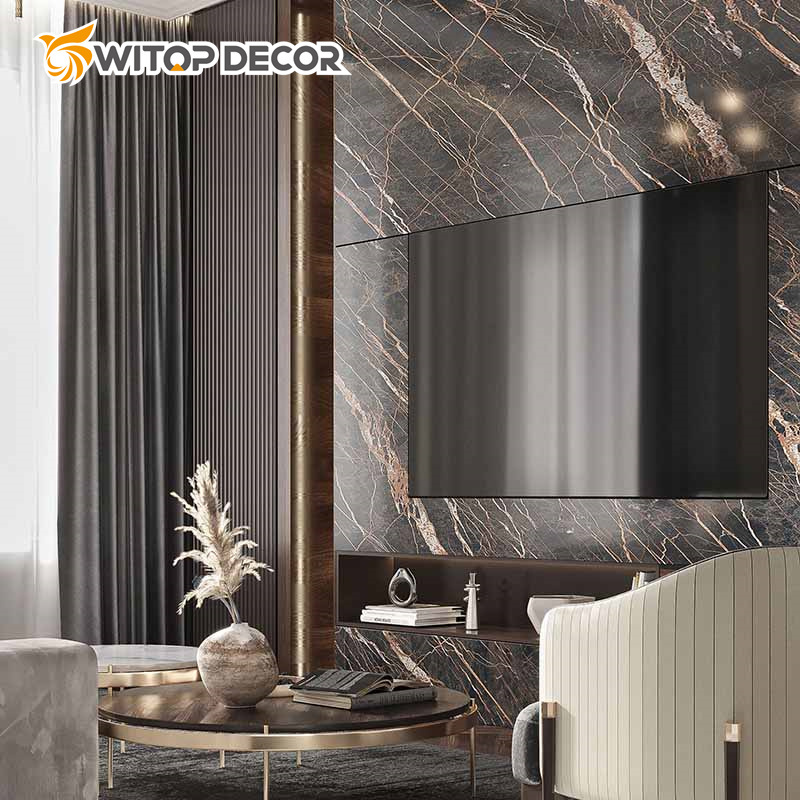 Marble Alternative Spc Board Fireproof High Glossy UV PVC Marble Sheet PVC Wall Panel