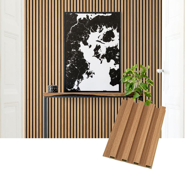 China Supplier Factory Price WPC Waterproof Wood Grain Wall Panel for Interior Wall Decoration
