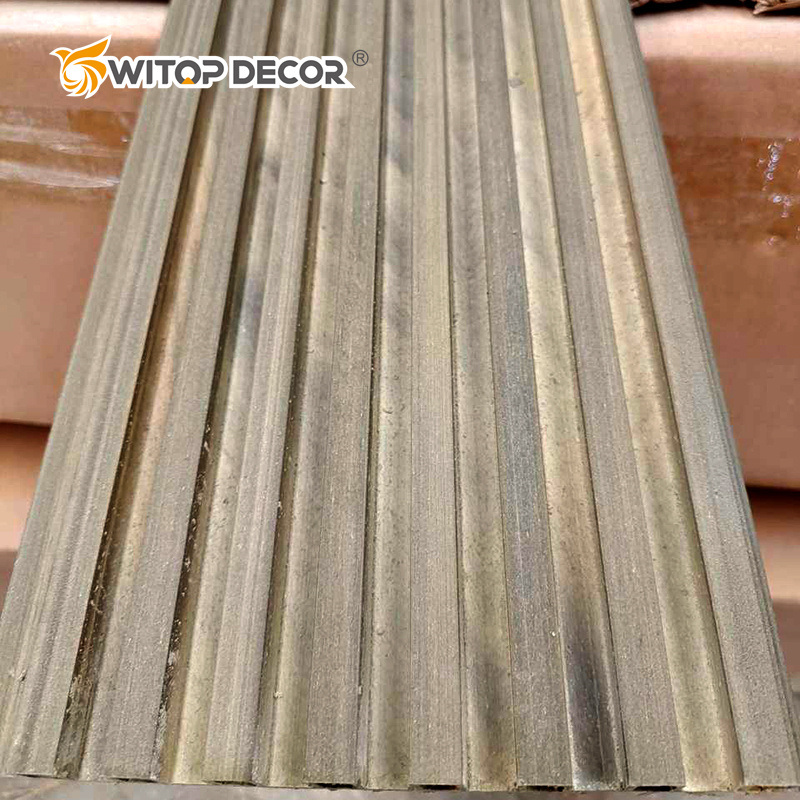 195mm Wood Color Laminated Fireproof Indoor Decoration WPC Wall Panel
