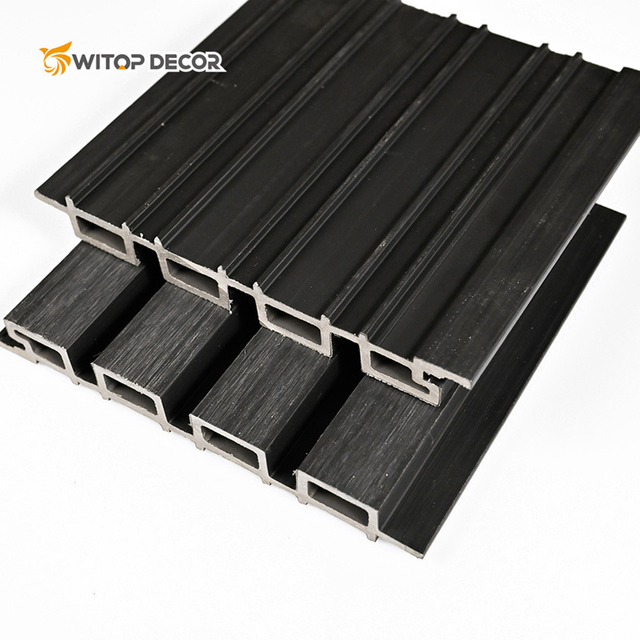 Deep 3D Wood Grain Panel PE WPC Composite Outdoor Wall Cladding