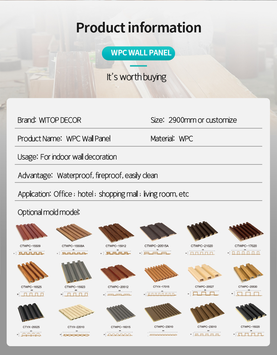 Pure Raw Material WPC Wall Panel