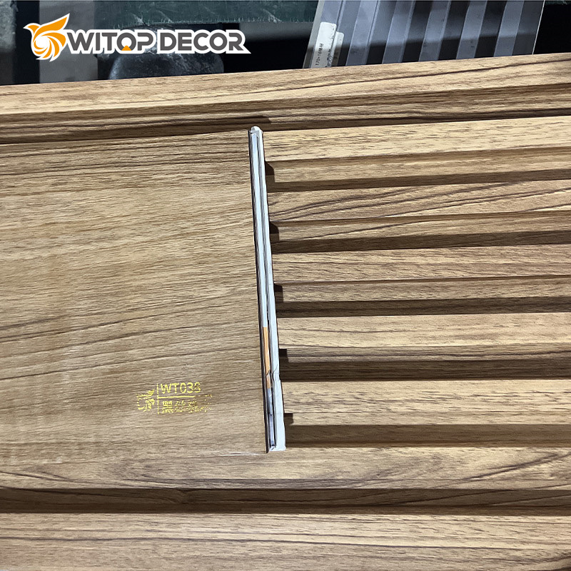 Art Bedroom Slat Wood Fiber WPC Wall Panel