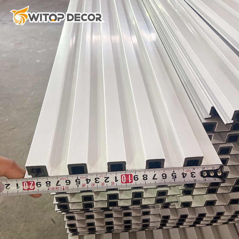 Four Grooves Semi Circle Composite Wood Sheet WPC Wall Panel