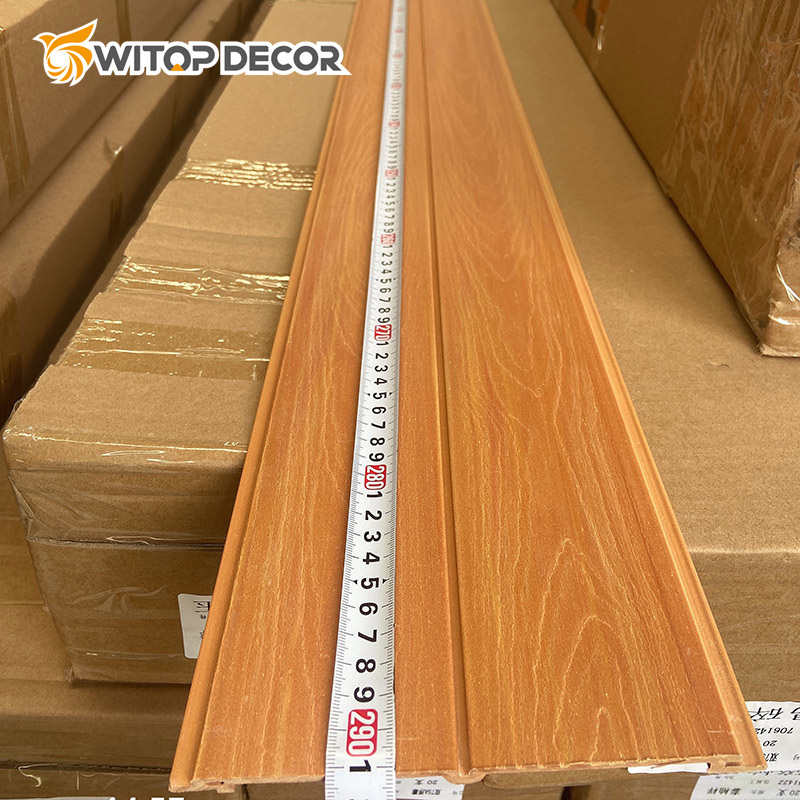 Four Grooves Semi Circle Composite Wood Sheet WPC Wall Panel