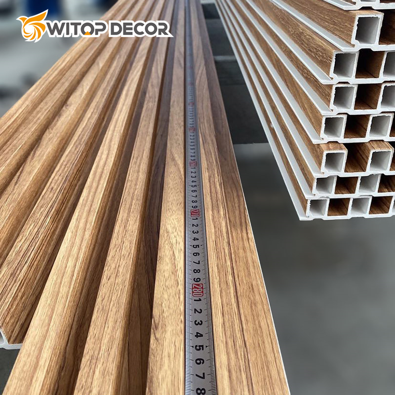 3D Wava Style Wood Plastic Waterproof Sheet WPC Panel for Wall