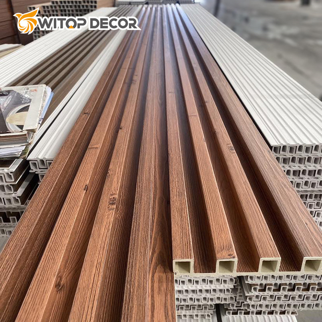 China Supplier Great Wall Laminated WPC Fluted Wall Panels