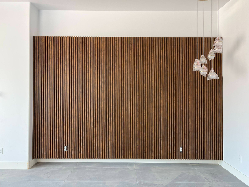 WPC Fluted Wall Panel Wooden Grain PVC Wall Panels Wood Plastic Composite WPC Wall Panel Interior Decoration