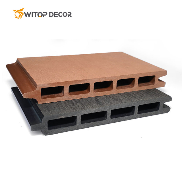 Durable Outdoor Embossed Wood Plastic Composite WPC Fence