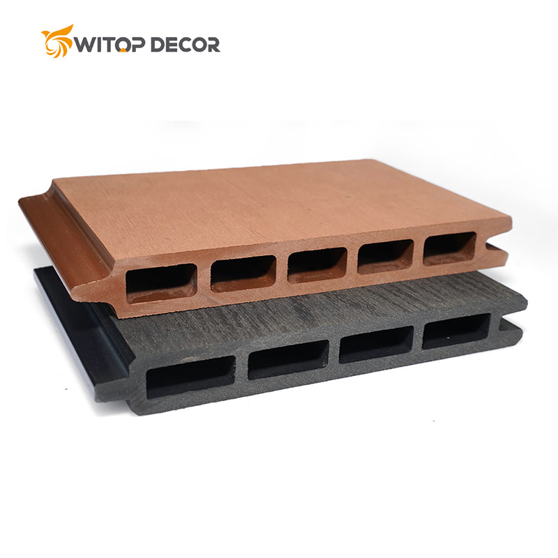 Durable Outdoor Embossed Wood Plastic Composite WPC Fence