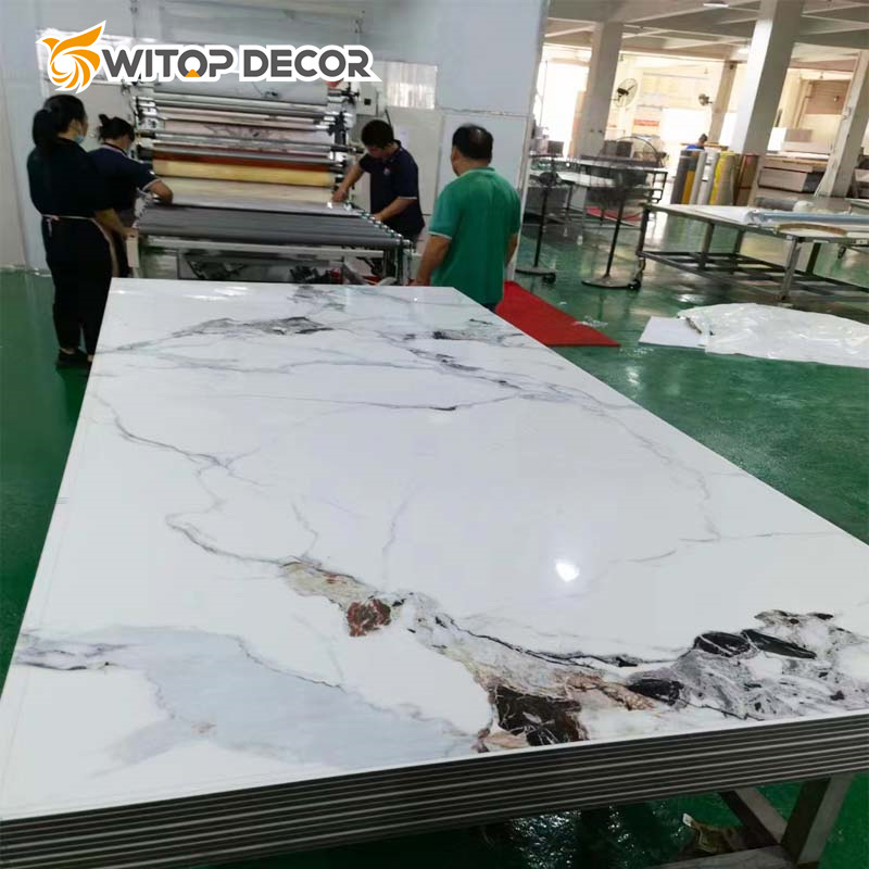 Factory Hot Sale Marble Colours Wood Veneer Charcoal Panel Bamboo Charcoal Panel