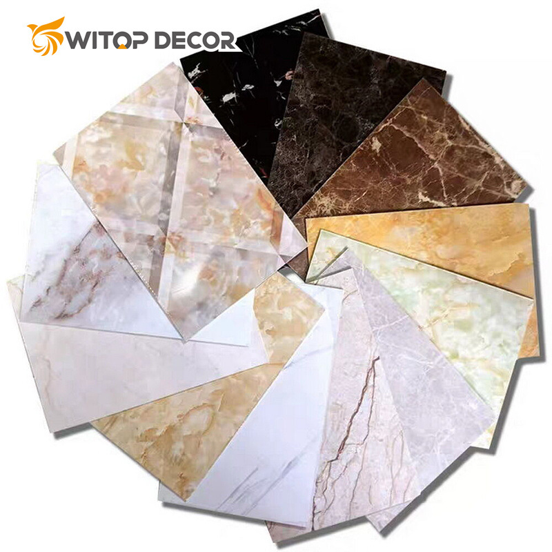 Wholesale Interior Decorative PVC UV Marble Sheet ceiling Laminated Machine PVC Board