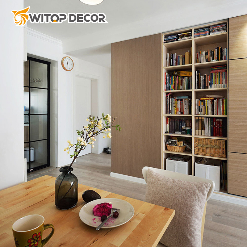 Waterproof Fireproof WPC PVC Felxible Wall Panel Bamboo Charcol Wood Veneer Seamless Wall Board