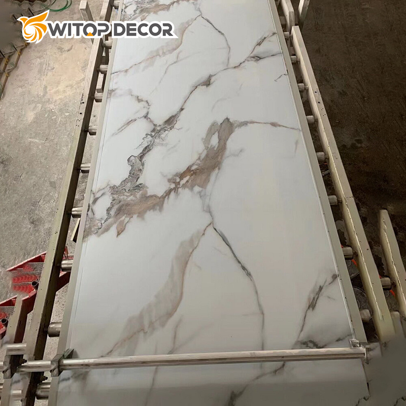 Home Interior Decorative 1.22X2.8m PVC Panel 3D Printed UV Marble Sheet