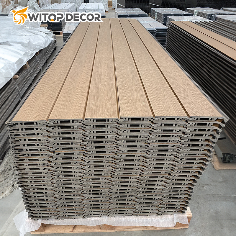 European Standard WPC Wall Cladding Wooden Grain Shadow Gap Wall Panels Outdoor Wall Cladding