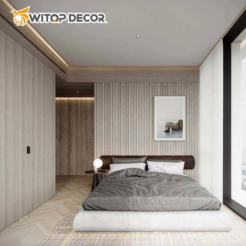 3D PVC WPC Decorative Wall Panel Eco-Friendly Bamboo Fiber Wood Veneer