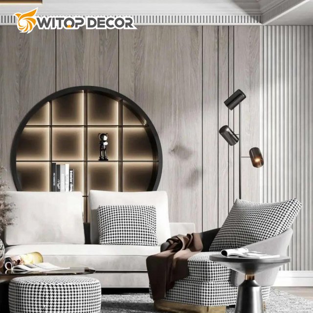 Witop WPC Bamboo Wood Fiber Marble Wall Panel Wood Veneer Finish Board for Interior