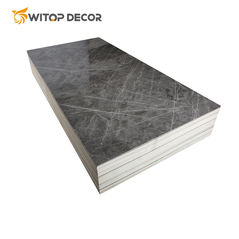 Chinese Manufacturer 1220X2440mm/2900mm* 3mm PVC Marble Sheet UV Coating Wall Panel Sheet