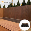 3D Wooden Composite WPC Wall Cladding Outdoor Plastic WPC Wall Panel Decoration