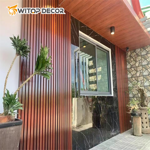 Decorative Exterior Wall Cladding Wooden Building Boards WPC Wall Panel