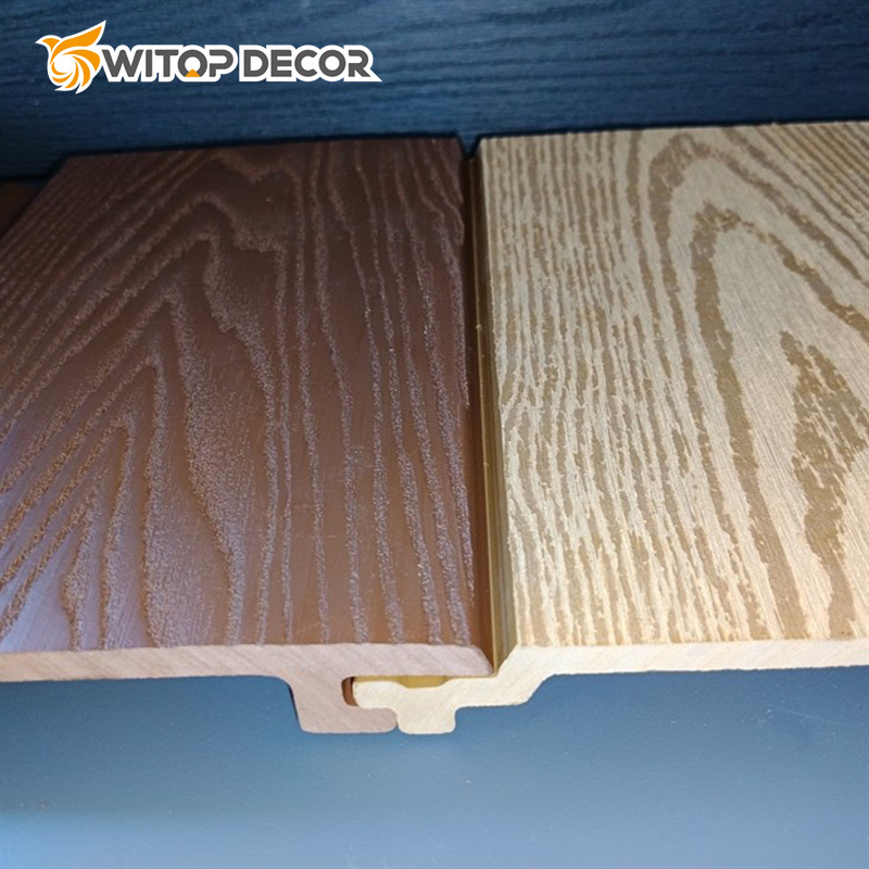 Wood Grille Waterproof WPC Composite Wall Panels Cladding WPC Wall Panel