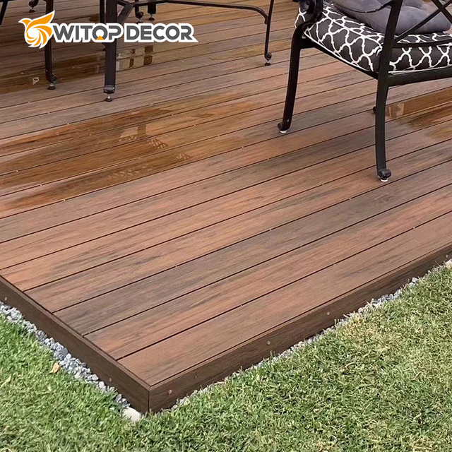 Durable Anti-Slip Solid Wood Plastic Composite WPC Decking