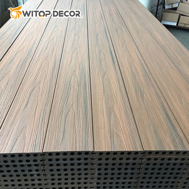 Co-Extrusion Composite Wood Plastic Deck Floor Balcony Flooring Composite Decking Outdoor