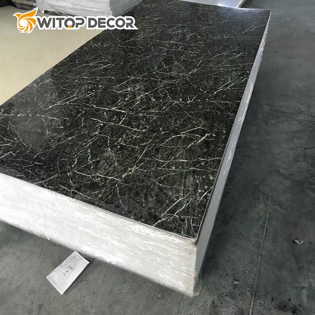 High Glossy Flexible Waterproof Wall Decorative PVC UV Marble Board