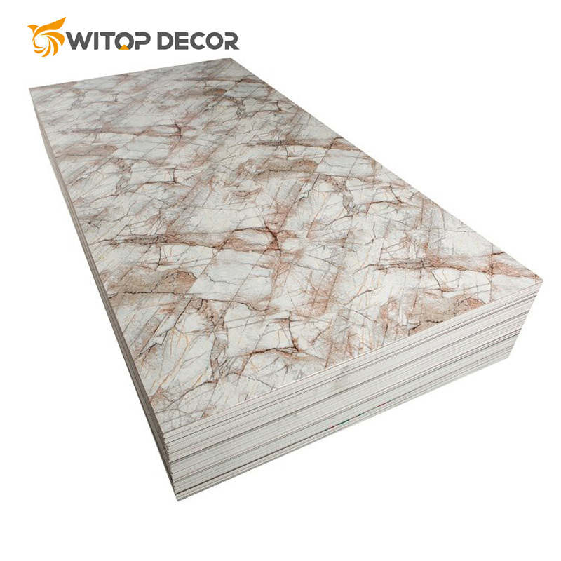 1220*2440mm Modern Style Waterproof UV Marble Sheet Design Wall Decor PVC Sheet