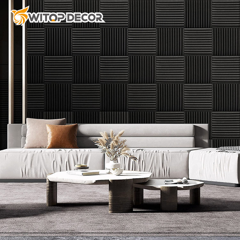 Decorative Thin Home Theater Sound Proof WPC PVC Wall Acoustic Panels