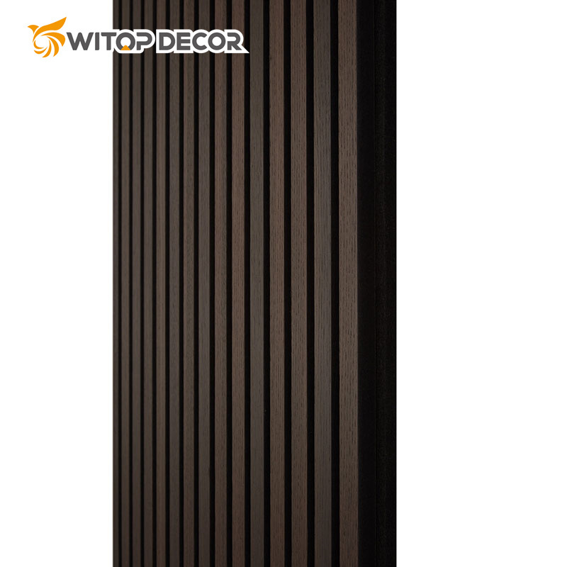 DIY 21mm Natural Walnut and Oak Acoustic Slat Wood Wall Panels for Meeting Room