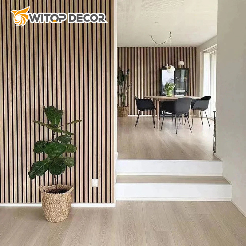 Pet MDF Wood Slat Acupanels Walnut Acustic Wall Panel Slat Acoustic Panel