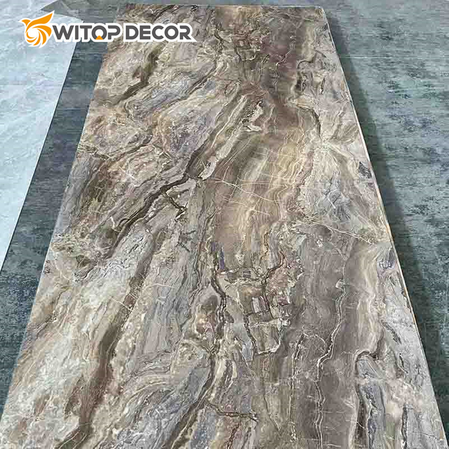 Processing Custom Marble Pattern UV Sheet Wall Background Wall Decoration Board