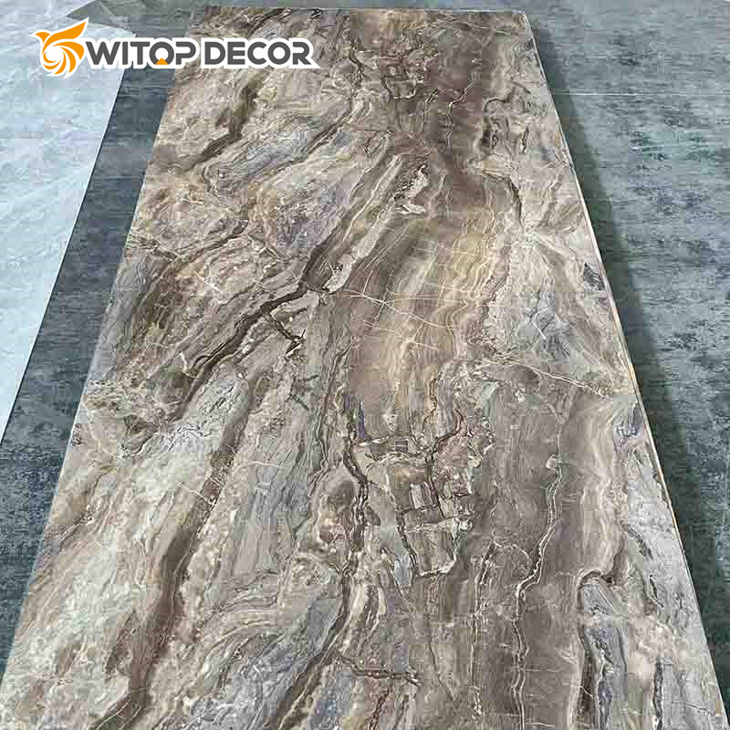Processing Custom Marble Pattern UV Sheet Wall Background Wall Decoration Board
