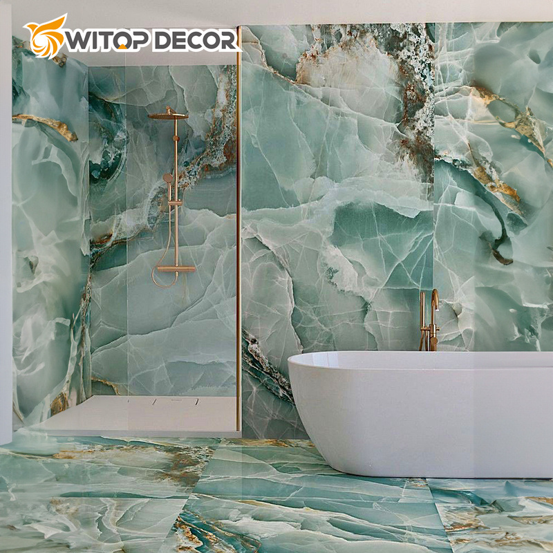 Interior Decorative High Glossy PVC UV Marble Sheet Easy to Install PVC Marble Board